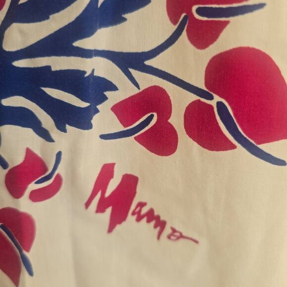 Mamo Howell for Liberty House Vtg. MuuMuu, Wht/Blue/Pink Floral, 3/4 Slv. EUC, L - Picture 7 of 16